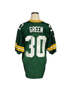 Green Bay Packers Ahman Green #30 Reebok NFL Jersey XL Stitch Sewn Green Gold